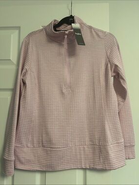 Hyba Women's Light Pink Quarter-Zip Long Sleeve Top